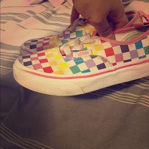 Girls size 12c rainbow vans